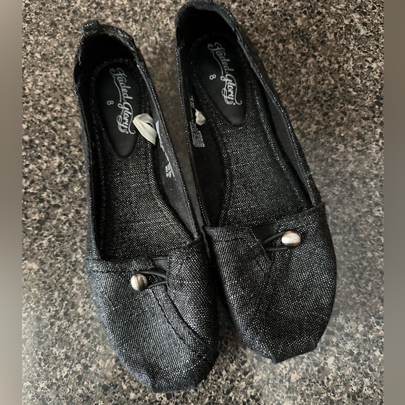 Faded Glory Sparkling Black Loafers - Picture 2 of 6